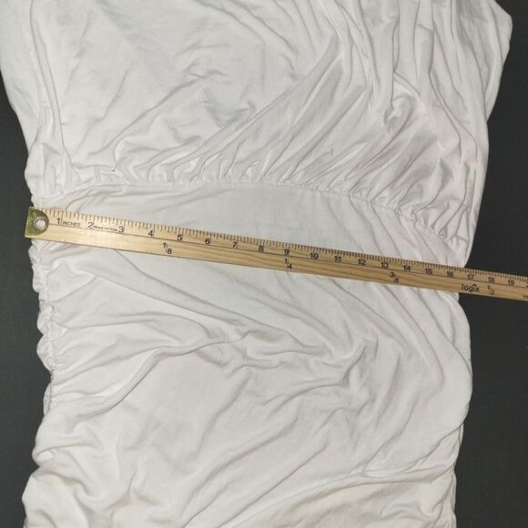 New Victoria's Secret White Ruched Fitted Dress Large - Picture 7 of 9